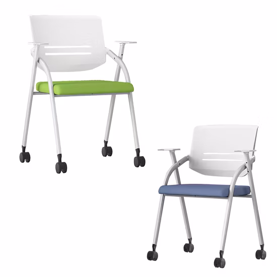 Chaise de formation de conférence d'étudiant en plastique se pliante de mobilier scolaire avec la tablette de pavé d'écriture