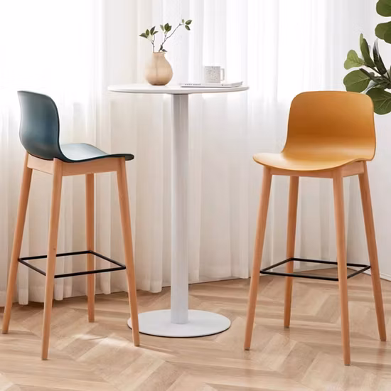 Tabouret de bar Chaise Chaise en plastique Chaise de salle à manger Meubles de maison Meubles modernes