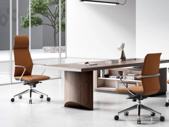 Chaise de bureau en cuir à dossier haut PU Chaise de directeur exécutif ergonomique blanche