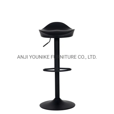 Tabourets de bar à assemblage facile de chaise de bar en ABS noir avec hauteur réglable 38 * 40 * 88,5 cm